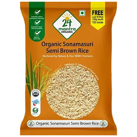 24MA SONAMASURI RAW RICE HANDPOUNDE 1 KG