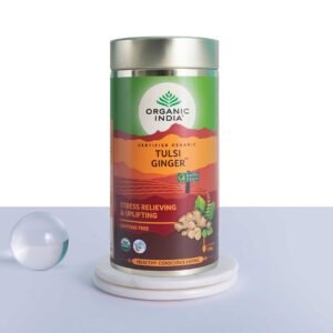 ORG IND TULSI GINGER 100GM TIN