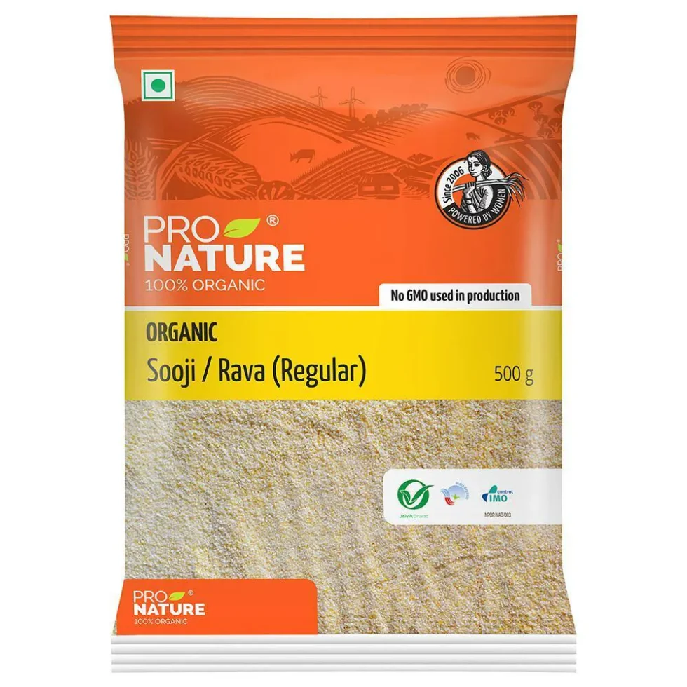 PRO NAT SOOJI RAVA WHOLE WHEAT 500G