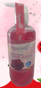 AYURVITA HEABAL HAND WASH ROSE 300 ML