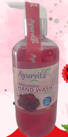 AYURVITA HEABAL HAND WASH ROSE 300 ML